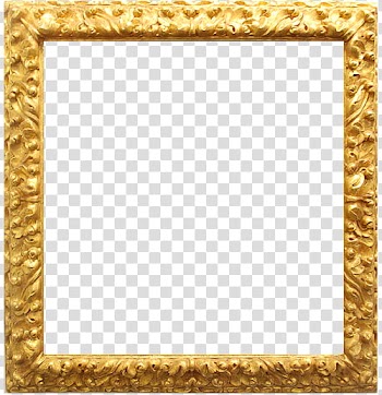 The Golden Age, brown floral painting frame transparent background PNG clipart