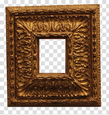 The Golden Age, brown frame transparent background PNG clipart