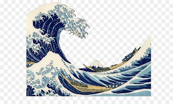 The Great Wave off Kanagawa Painting TARDIS AllPosters.com - Beautifully painted waves boat people 