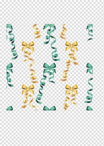 The green ribbon bow transparent background PNG clipart