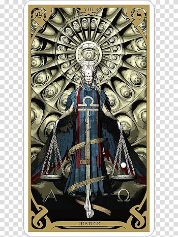 The Halloween tarot Justice The Sun Playing card, others transparent background PNG clipart
