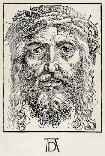 The Head of Christ Crowned with Thorns (1520) print in high resolution by Sebald Beham. Original from The MET Museum. Digitally enhanced by rawpixel.