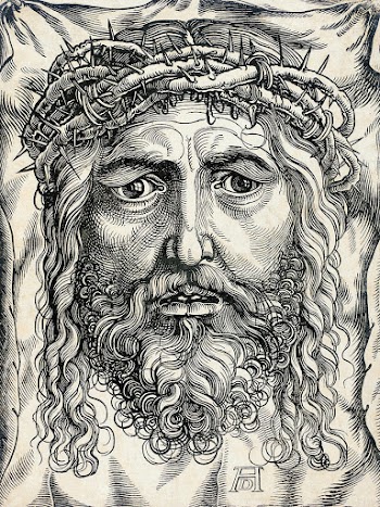 The Head of Christ Crowned with Thorns (circa 1530) print in high resolution by Sebald Beham. Original from The Los Angeles County Museum of Art. Digitally enhanced by rawpixel.