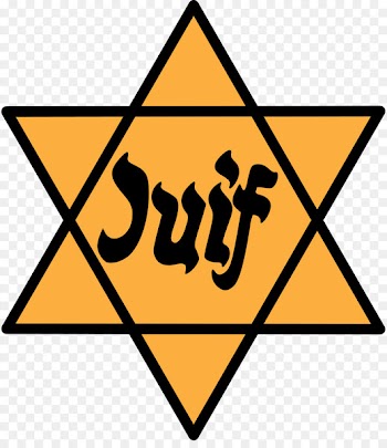 The Holocaust Yellow badge Star of David Jewish people Clip art - outer 