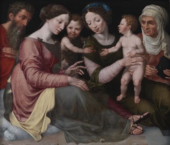 The Holy Family with the little | Free Photo - rawpixel