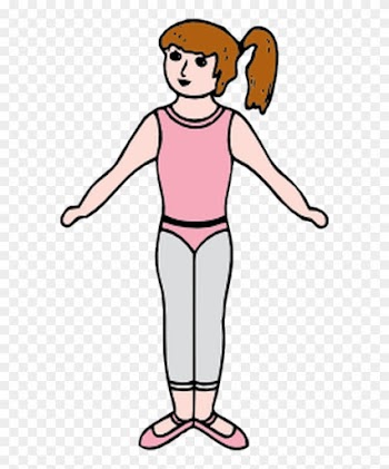 The Human Body - Girl Body Clipart