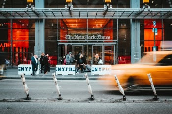 The iconic New York Times Building