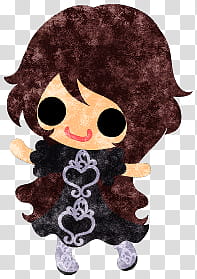 The icons of cute girls, chocolate-people- transparent background PNG clipart