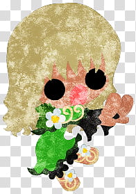 The icons of cute girls, chocolate-people- transparent background PNG clipart