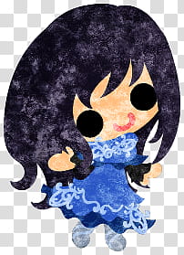 The icons of cute girls, chocolate-people- transparent background PNG clipart
