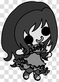 The icons of cute girls, chocolate-people- transparent background PNG clipart