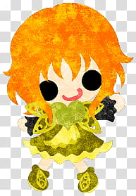 The icons of cute girls, chocolate-people- transparent background PNG clipart