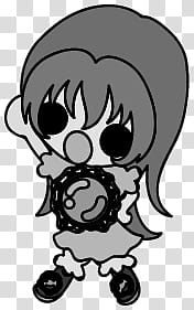 The icons of cute girls, chocolate-people- transparent background PNG clipart