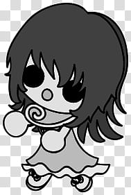 The icons of cute girls, chocolate-people- transparent background PNG clipart