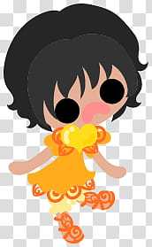 The icons of cute girls, chocolate-people- transparent background PNG clipart