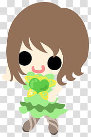 The icons of cute girls, chocolate-people- transparent background PNG clipart