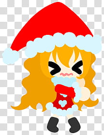 The icons of cute girls, christmas-people- transparent background PNG clipart