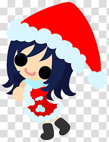 The icons of cute girls, christmas-people- transparent background PNG clipart