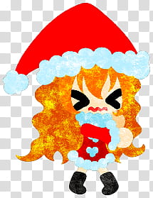 The icons of cute girls, christmas-people- transparent background PNG clipart