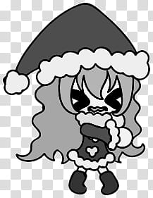 The icons of cute girls, christmas-people- transparent background PNG clipart