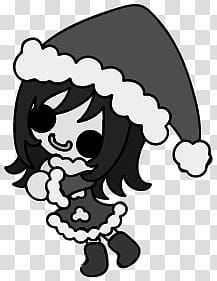 The icons of cute girls, christmas-people- transparent background PNG clipart