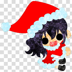 The icons of cute girls, christmas-people- transparent background PNG clipart