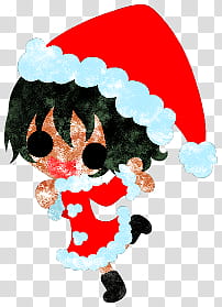 The icons of cute girls, christmas-people- transparent background PNG clipart