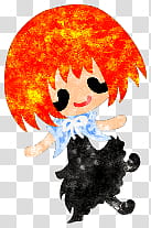 The icons of cute girls, pumpkin-people- transparent background PNG clipart