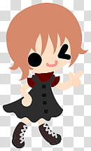 The icons of cute girls, pumpkin-people- transparent background PNG clipart