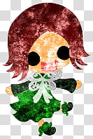 The icons of cute girls, pumpkin-people- transparent background PNG clipart