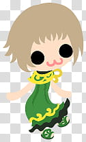 The icons of cute girls, pumpkin-people- transparent background PNG clipart