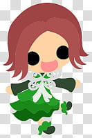 The icons of cute girls, pumpkin-people- transparent background PNG clipart