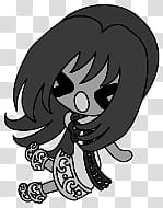 The icons of cute girls, pumpkin-people- transparent background PNG clipart