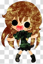 The icons of cute girls, pumpkin-people- transparent background PNG clipart