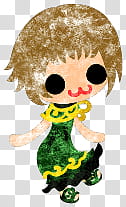 The icons of cute girls, pumpkin-people- transparent background PNG clipart