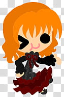 The icons of cute girls, pumpkin-people- transparent background PNG clipart