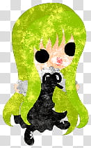 The icons of cute girls, pumpkin-people- transparent background PNG clipart