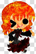 The icons of cute girls, pumpkin-people- transparent background PNG clipart
