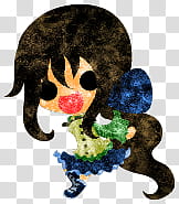 The icons of cute girls, pumpkin-people- transparent background PNG clipart