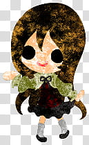 The icons of cute girls, pumpkin-people- transparent background PNG clipart