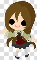 The icons of cute girls, pumpkin-people- transparent background PNG clipart
