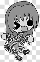 The icons of cute girls, pumpkin-people- transparent background PNG clipart