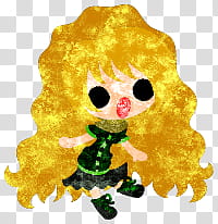 The icons of cute girls, pumpkin-people- transparent background PNG clipart