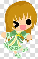 The icons of cute girls, pumpkin-people- transparent background PNG clipart