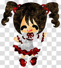 The icons of cute girls, pumpkin-people- transparent background PNG clipart