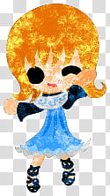 The icons of cute girls, pumpkin-people- transparent background PNG clipart