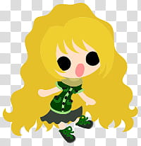 The icons of cute girls, pumpkin-people- transparent background PNG clipart