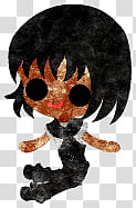 The icons of cute girls, pumpkin-people- transparent background PNG clipart