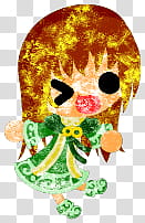 The icons of cute girls, pumpkin-people- transparent background PNG clipart