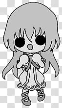 The icons of cute girls, pumpkin-people- transparent background PNG clipart